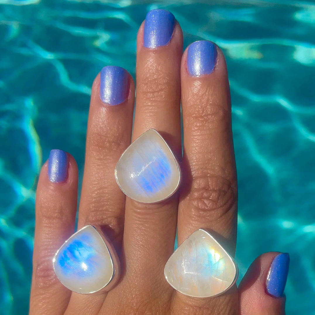 Holo Moonstone Phone Ring