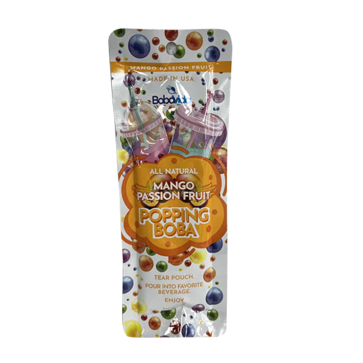 BobaVida Popping Boba Mango Passionfruit 3oz - 10ct