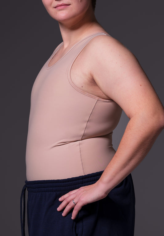 Tri-top Chest Binder - provide maximum comfortable and extreme chest  binding.. Men Compression Shirts, Girdles, Chest Binders, Hernia Garments