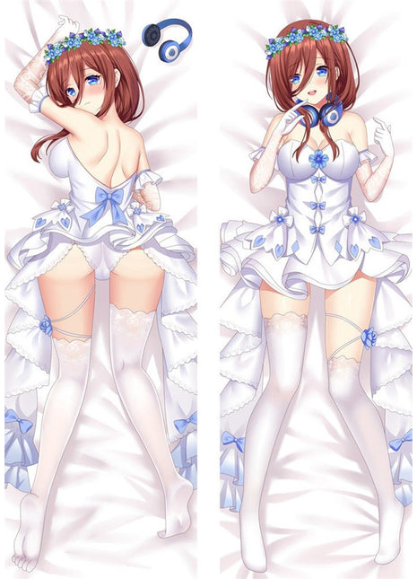 Miku Nakano Quintessential Quintuplets Dakimakura Anime Body Pillow Case  93054 Female School uniform Kimono –