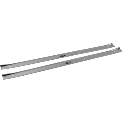 1964-1967 Buick Skylark Door Sill Plate, w/Body By Fisher Emblem Riveted On - Classic 2 Current Fabrication