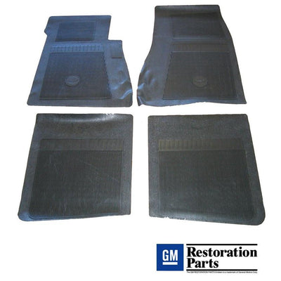 1970-1972 Chevy Monte Carlo Rubber Floor Mat, 4 Piece Set, Black - Classic 2 Current Fabrication