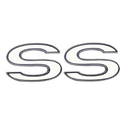 1969-1972 Chevy El Camino FENDER EMBLEM, 'SS', 2 REQUIRED - Classic 2 Current Fabrication