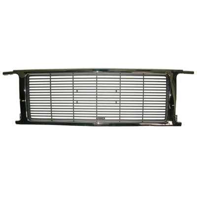 1989-1991 GMC Jimmy GRILLE, CHROME/SILVER, FOR w/QUAD HEAD LIGHTS - Classic 2 Current Fabrication