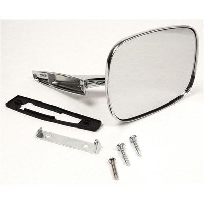 1968-1969 Chevy Camaro Door Mirror, w/Ribbed Base & Mounting Kit - LH - Classic 2 Current Fabrication