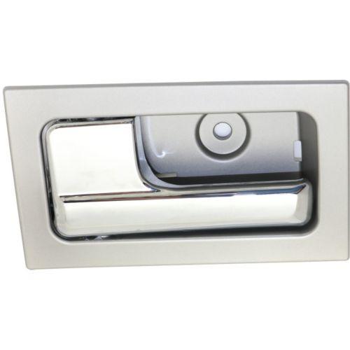 silver front door handle