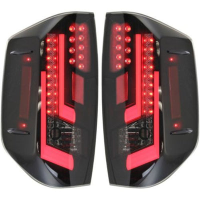 2014-2015 Toyota Tundra Led Clear Tail Lamp, Assy., Set, Black/smoke Lens - Classic 2 Current Fabrication
