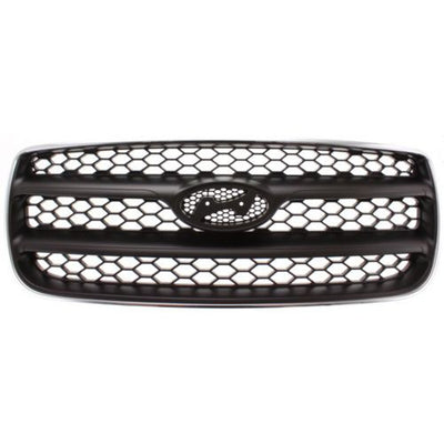 2007-2009 Hyundai Santa Fe Grille, Chrome Shell/Silver Black Insert - Classic 2 Current Fabrication