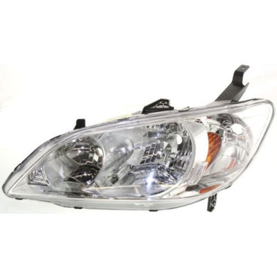 2004-2005 Honda Civic Head Light LH, Lens And Housing, w/Chrome Housing - Classic 2 Current Fabrication