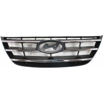 2009-2010 Hyundai Sonata Grille, Chrome, Painted-Black - Classic 2 Current Fabrication