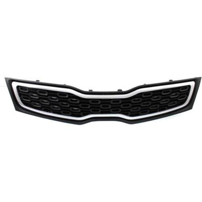 2012-2015 Kia Rio Grille, Upper, Chrome Shell/Black - Classic 2 Current Fabrication