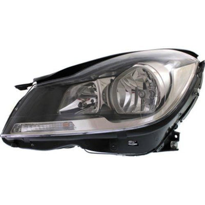 2012-2015 Mercedes-Benz C-class Head Light LH, Assembly, Black, Halogen - Classic 2 Current Fabrication