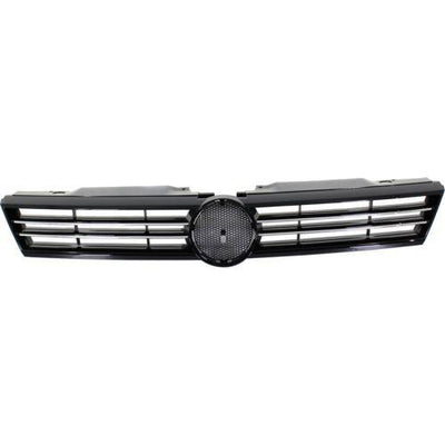 2011-2014 Volkswagen Jetta Grille, Chrome Shell/Black - Classic 2 Current Fabrication