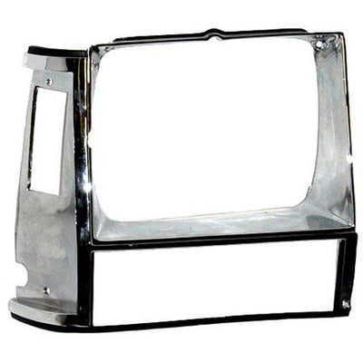 1984-1990 Jeep Cherokee Headlamp Door RH w/Single Headlamp Chrome/ - Classic 2 Current Fabrication