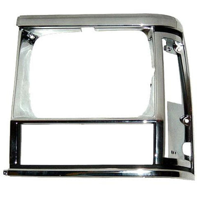 1991-1996 Jeep Cherokee Headlamp Door LH w/Single Headlamp Chrome/ - Classic 2 Current Fabrication