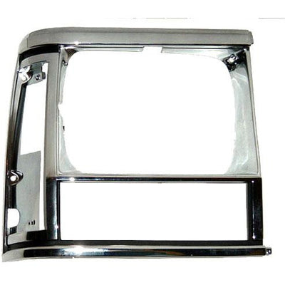 1991-1996 Jeep Cherokee Headlamp Door RH w/Single Headlamp Chrome/ - Classic 2 Current Fabrication