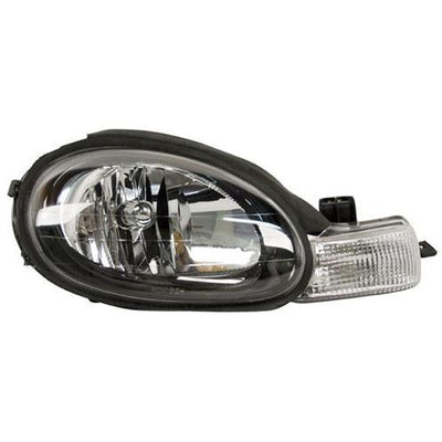 2000-2002 Dodge Neon Headlamp RH W/ Black Inner Bezel Neon 00-02 - Classic 2 Current Fabrication