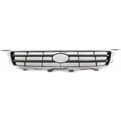 2000-2001 Toyota Camry Grille, Chrome Shell/Silver Black - Classic 2 Current Fabrication