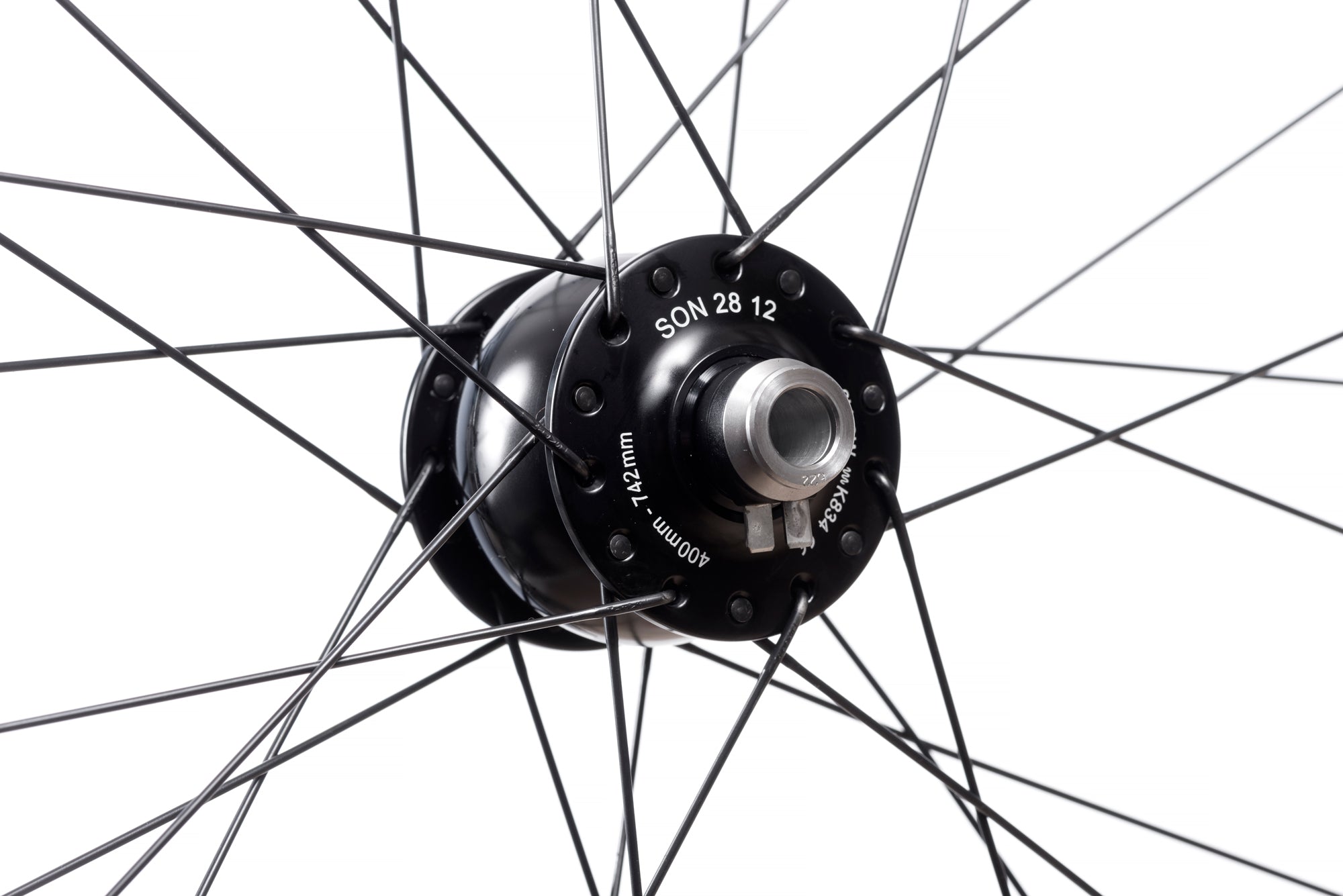 Son28 Dynamo Hub on Hunt Bike Wheel