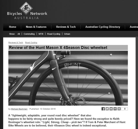 Review of the Hunt Mason X 4Season Disc wheelset