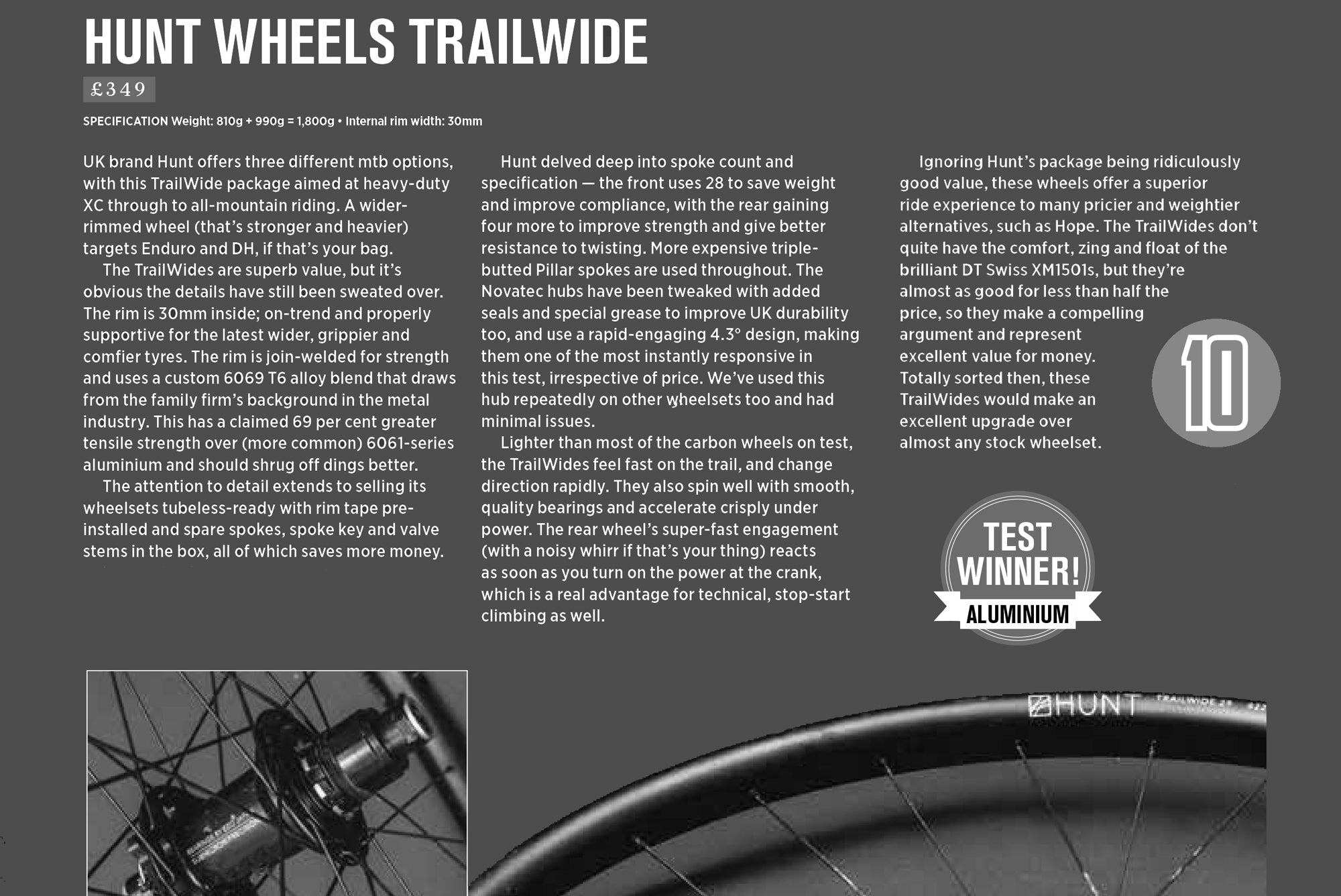 MBR 10/10 Review HUNT Trail Wide MTB Wheelset