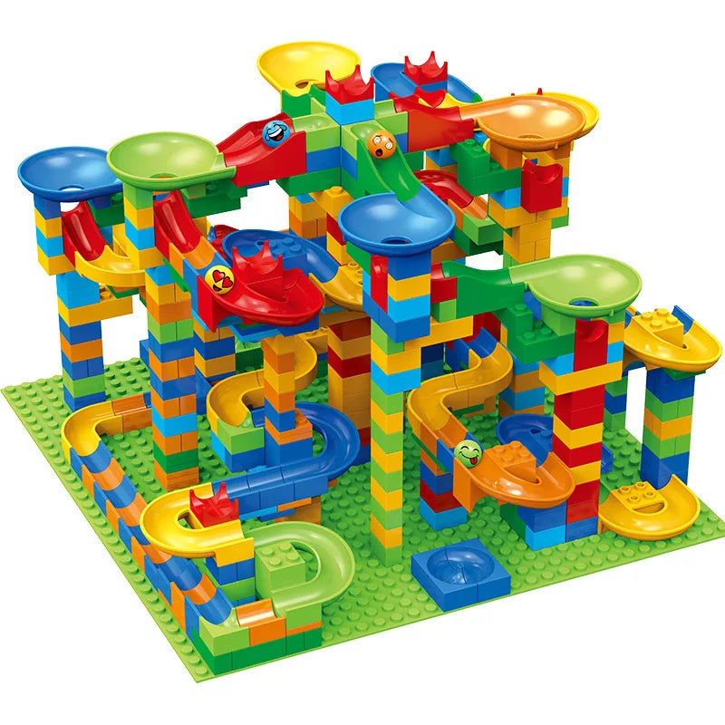 88PCS Small Size DIY Bricks Marble Maze Ball Track Building Blocks
