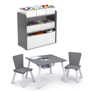4-Piece Kids Playroom Table and Chair Set - Children's Territory a Unit of VIC&SI LLC