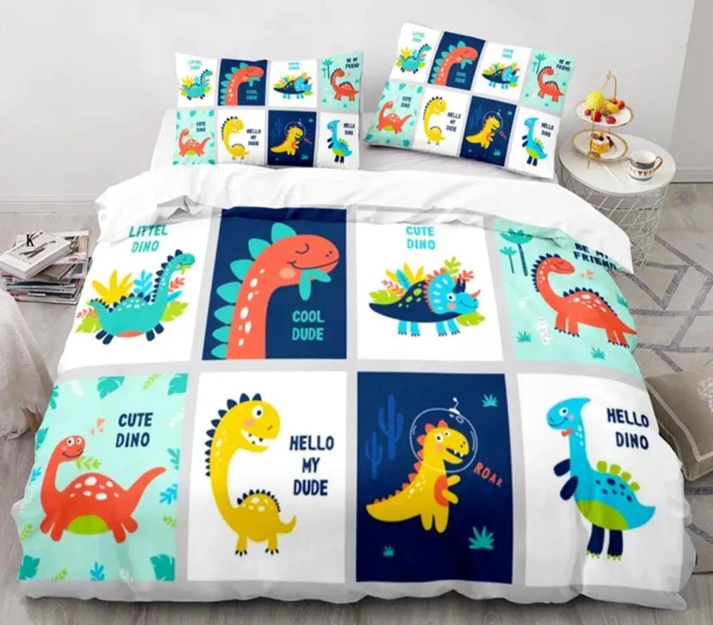 3D Cartoon Animal Print Microfiber Kids Bedding Sets
