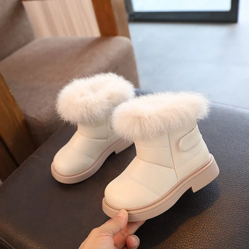 Little Boys Girls Casual Plush Winter Soft Boots