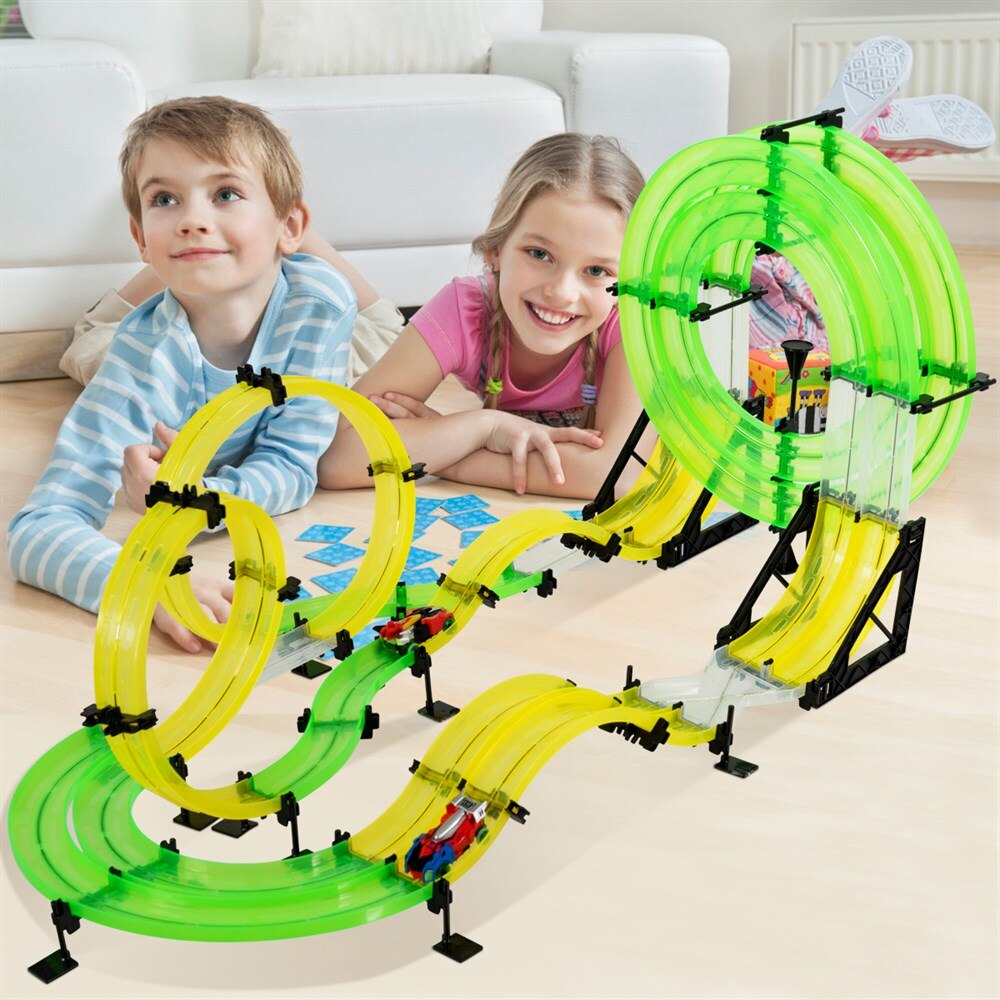 28.5ft Racing Car Rail Track Set Toy for Kids