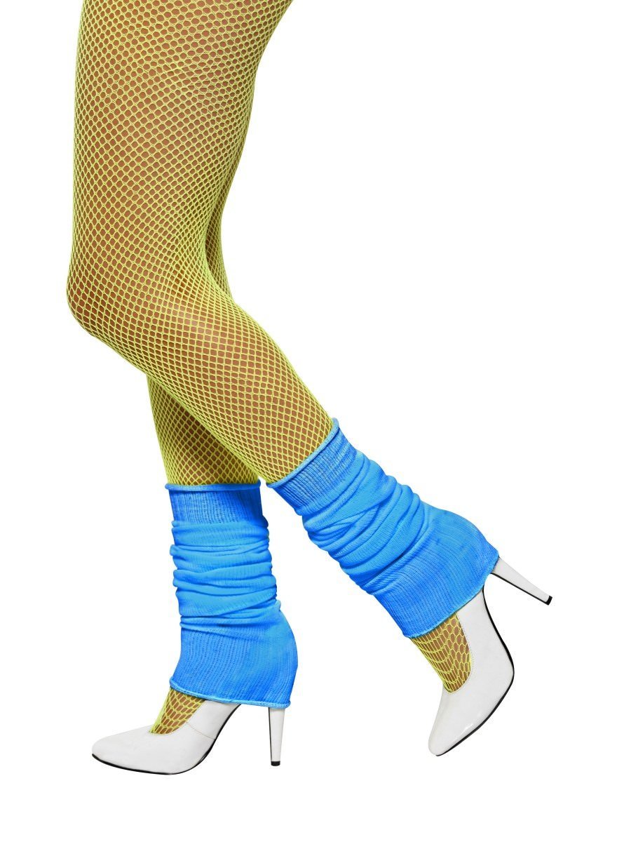 80s Metallic Disco Leggings, Blue Wholesale