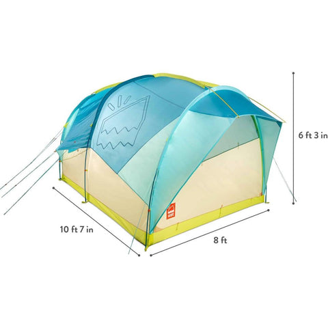 ust House Party 6 Person Tent - Single Wall Construction With Extra-Large Front and Rear Doors