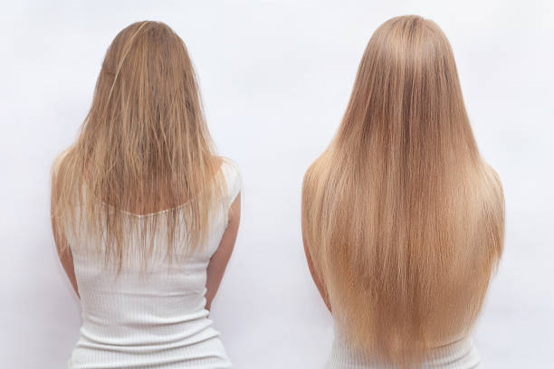 tape in hair extension before and after