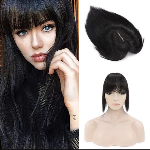 1.Silk Base Hair Toppers for Women With Bangs by SEGO