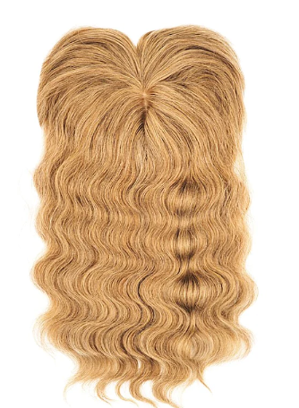 2.E-litchi Wavy Human Hair Topper With Bangs For Women Thinning Crown