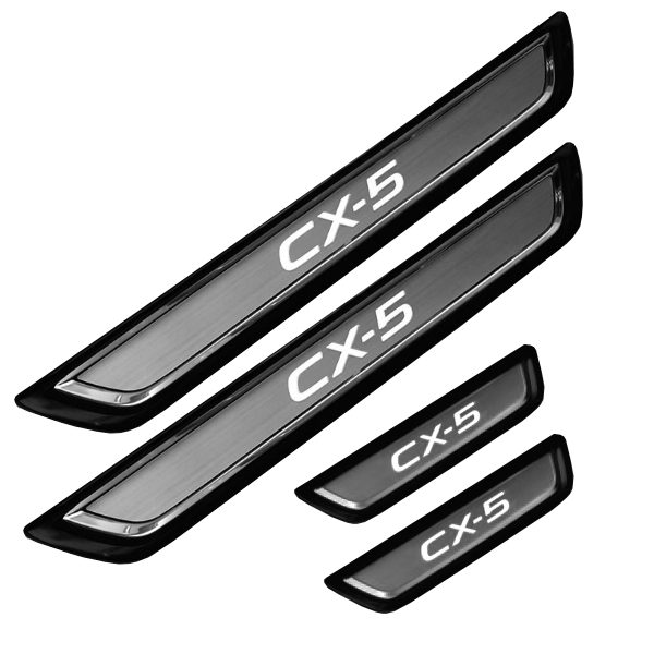  GZBFTDH Car Door Sill Scuff Protector, for Mazda cx-5 cx5  2013-2022 2023 2024 Accessories Parts, with abs Plastic Door Entry Guard  Plate Trim Cover, Auto Interior Accessory Kick Panels Black 4pcs