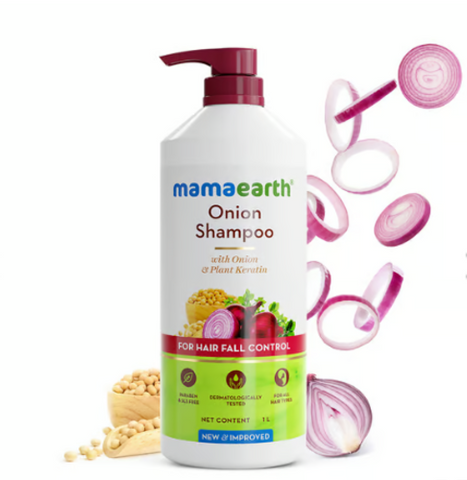 Mamaearth - Onion Shampoo for Hair Growth and Hair Fall Control with Onion and Plant Keratin