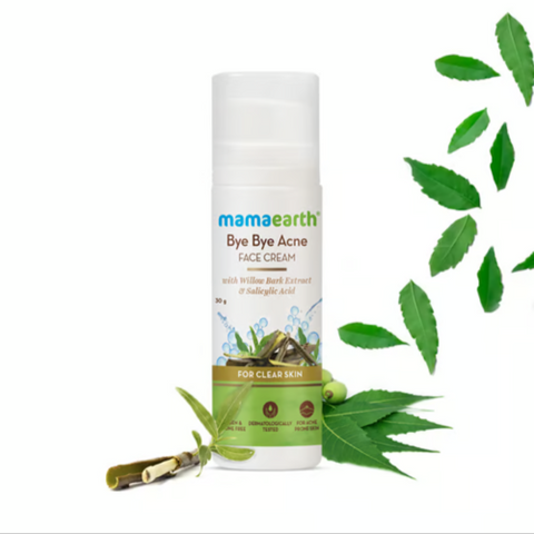 Mamaearth - Bye Bye Acne Face Cream with Willow Bark Extract & Salicylic Acid For Clear Skin