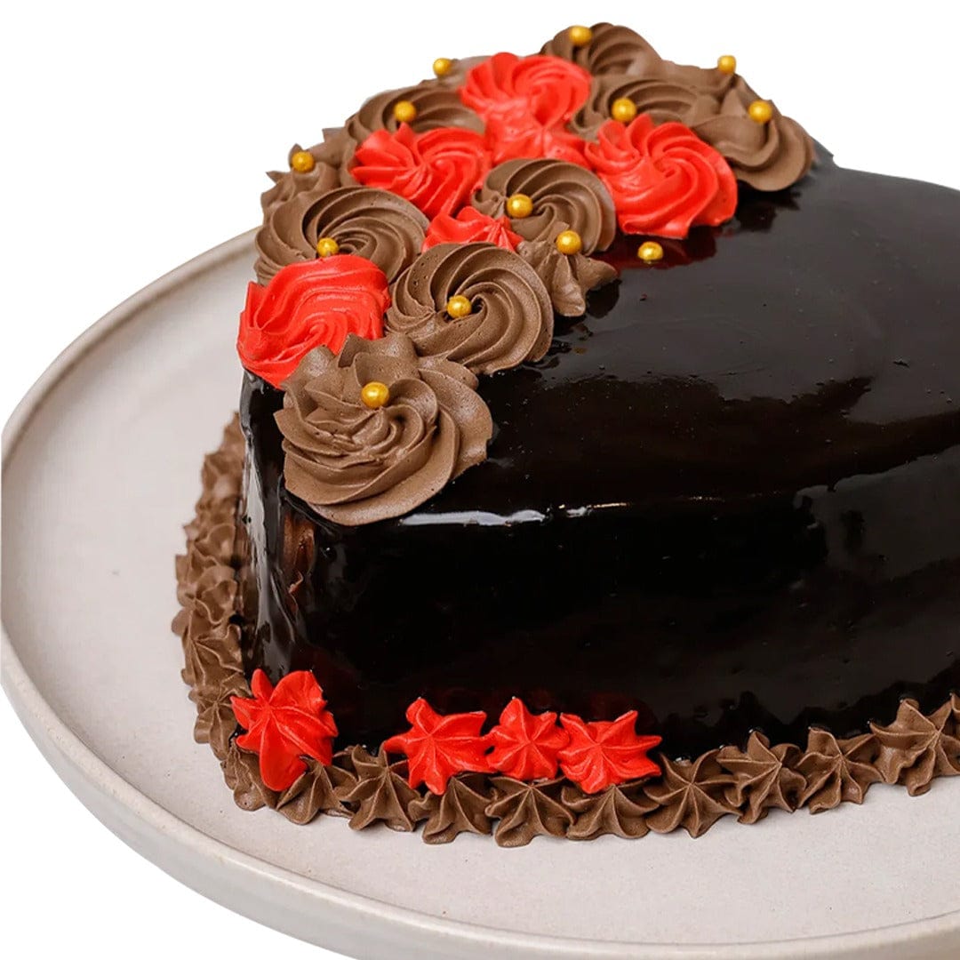 Heart Shape Chocolate Cake – BakersG India