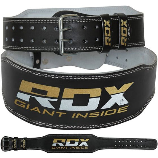 RDX 6 Inch Leather Gym Belt