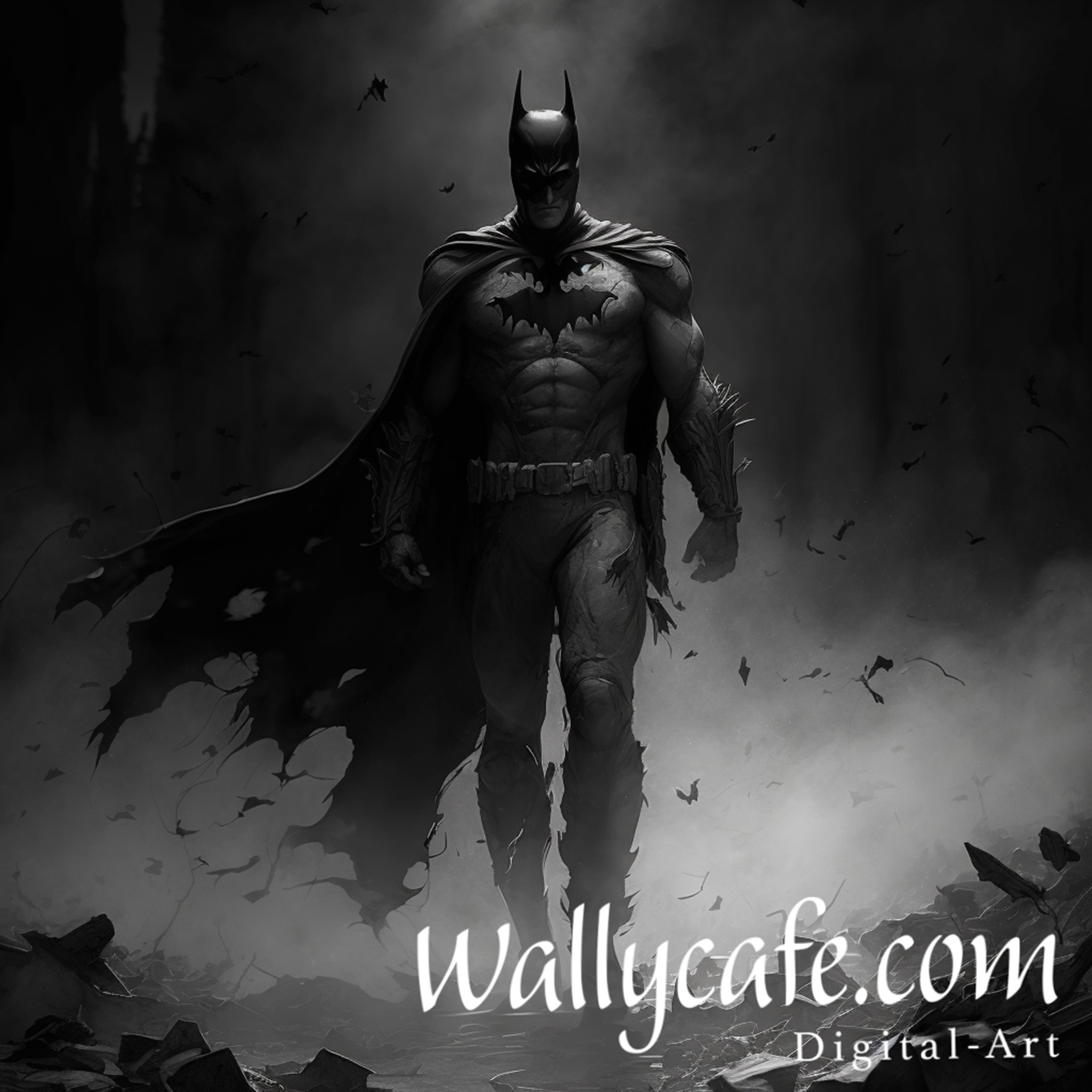 Batman Ash Fall DC Universe Digital Art – wallycafe