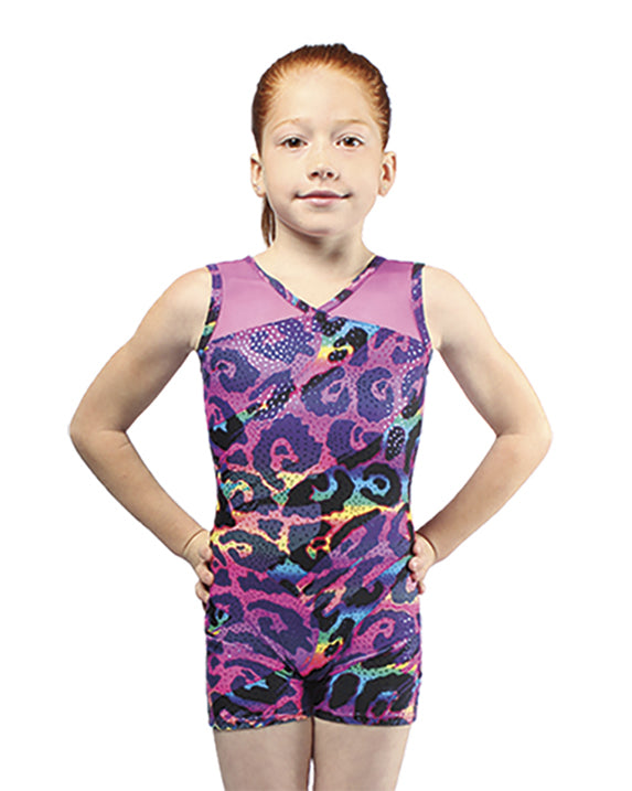 Dynami Gymnastic Tank Biketard - GB210C Girls - Glacier Print - Dancewear  Centre