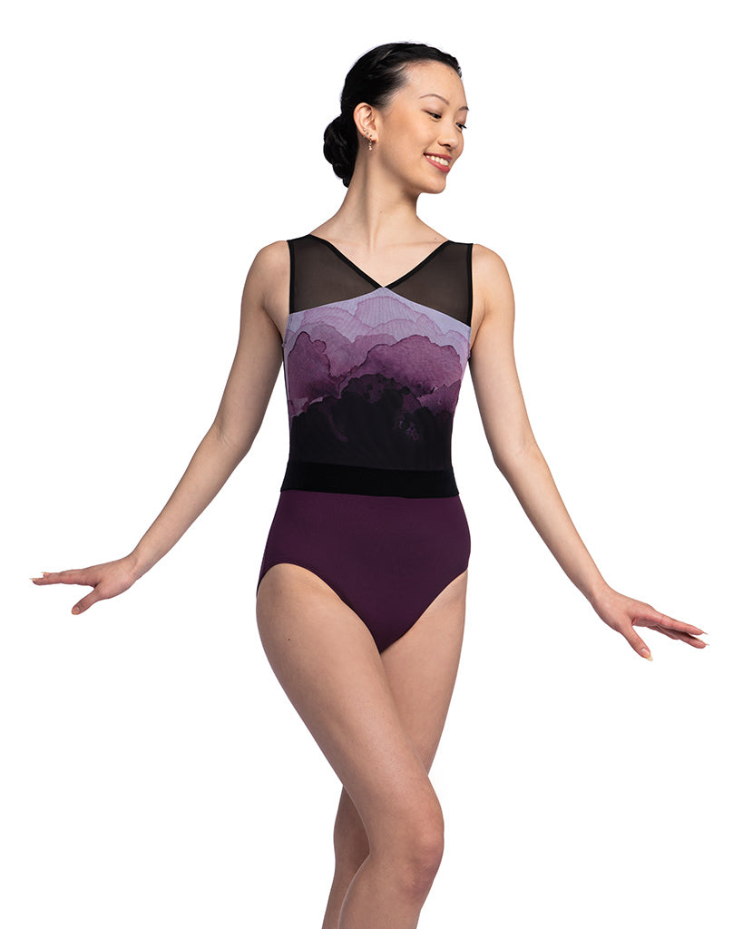 AURA-Leotard With Stretch Lace Sweetheart Strap design - Artiste Claude  dancing shop