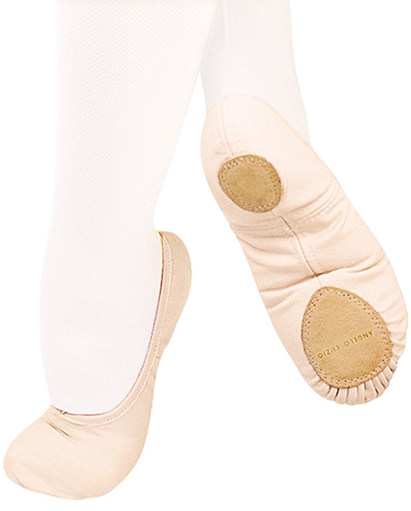 Child Hanami Stretch Canvas Ballet Shoes - Light Suntan