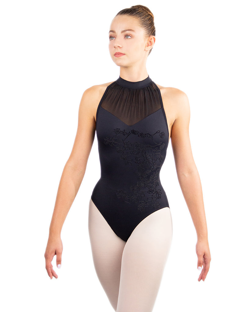 Ballet Rosa Mirielle High Neck Lace Front Open Back Sleeveless Leotard -  Dancewear Centre