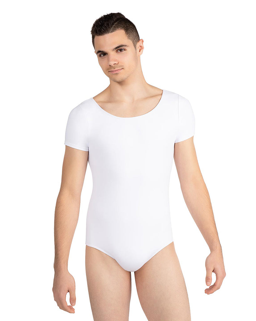 Male Short-sleeved High-cut Leotard