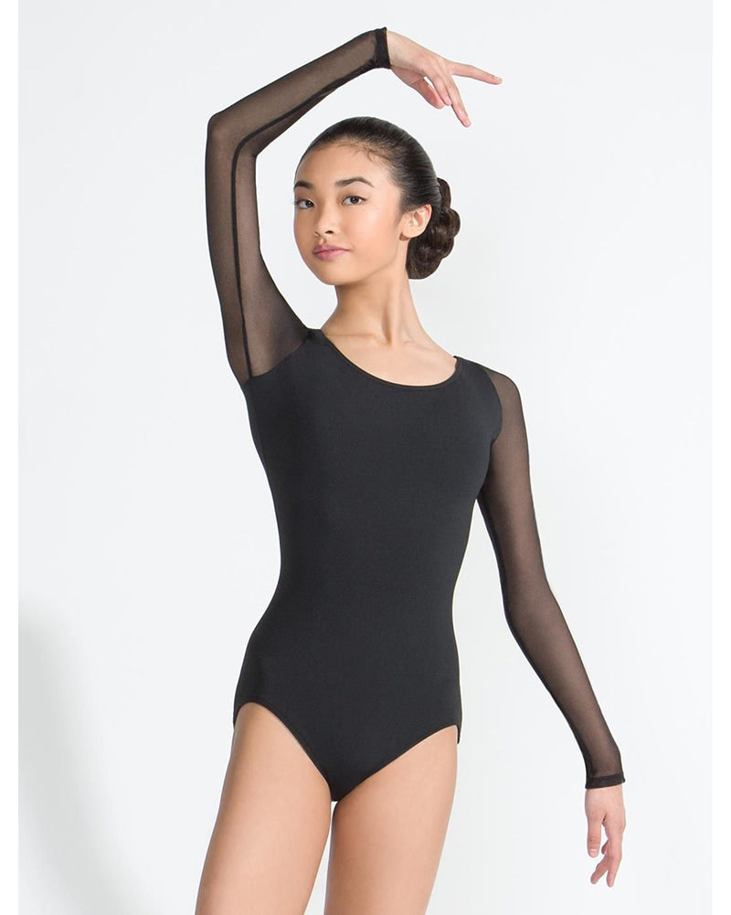 Capezio Mesh Yoke Short Sleeve Leotard - SE1039W Womens - Dancewear Centre