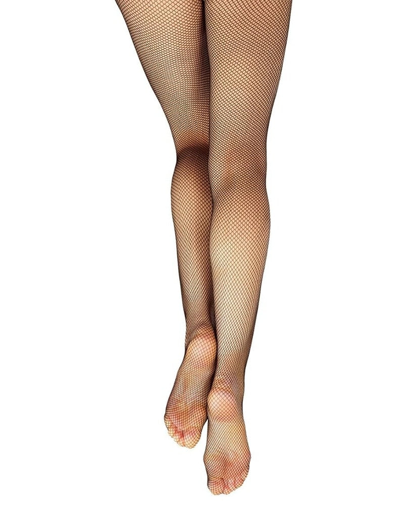 Professional quality fishnet dance tights with crystals with foot