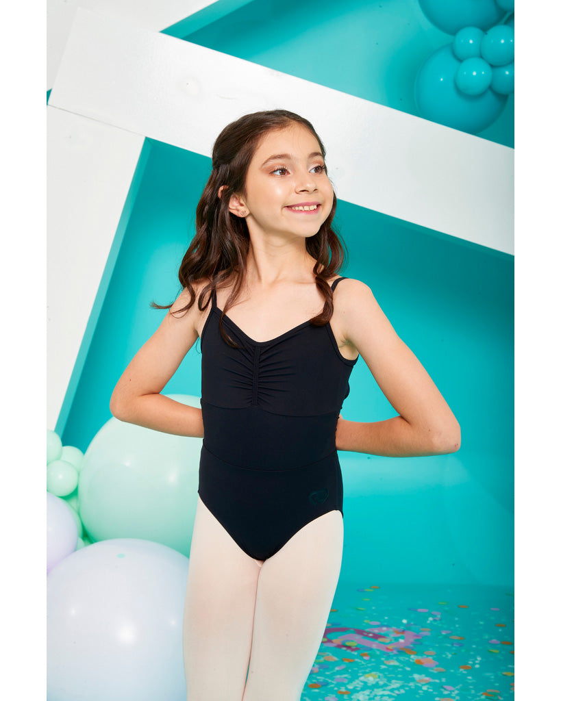 Claudia Dean World Gigi Celebration Collection Gathered Pinch Front Camisole Leotard Girls 