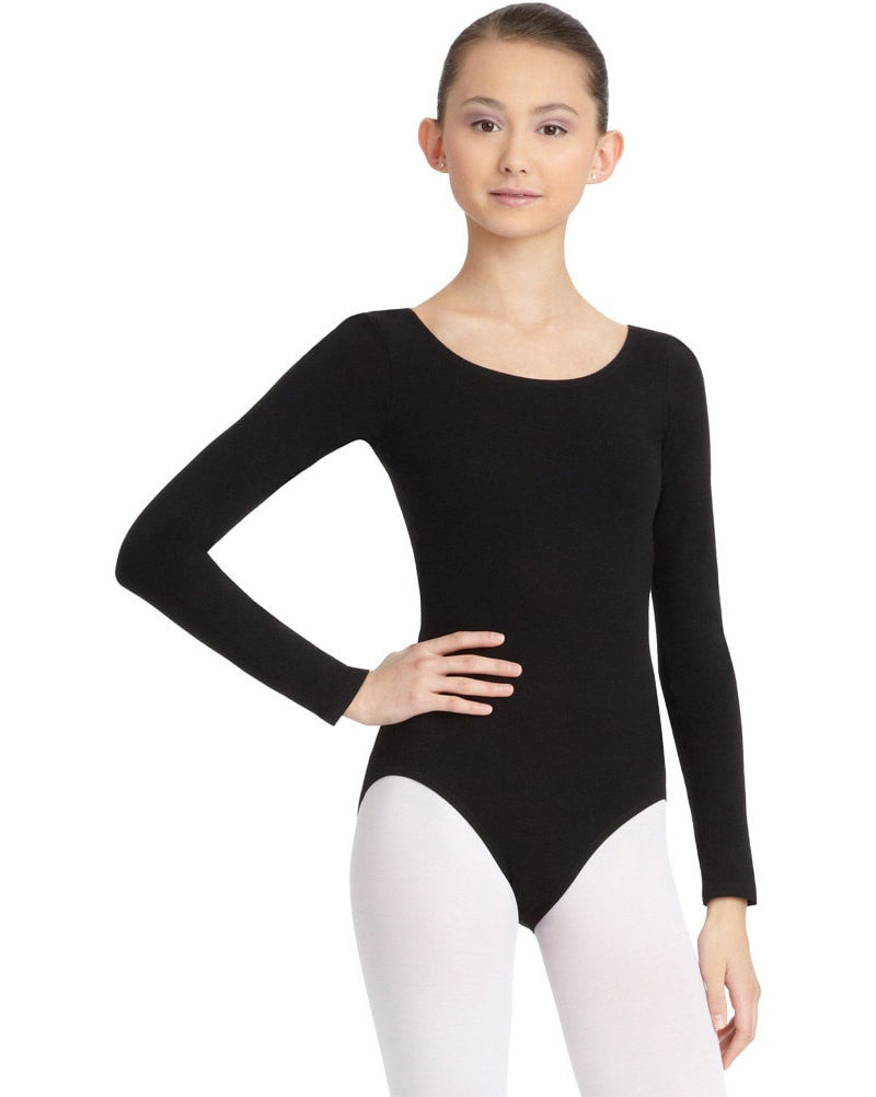 girls black bodysuit